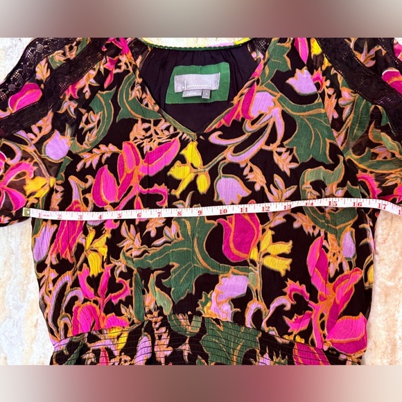 Women’s ANTHROPOLOGIE Genevieve lace floral mini dress- Size Small - Picture 8 of 8